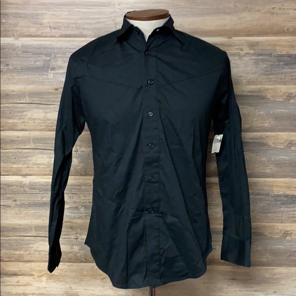 Folter Widow Maker Black Button Down Shirt NWT G2